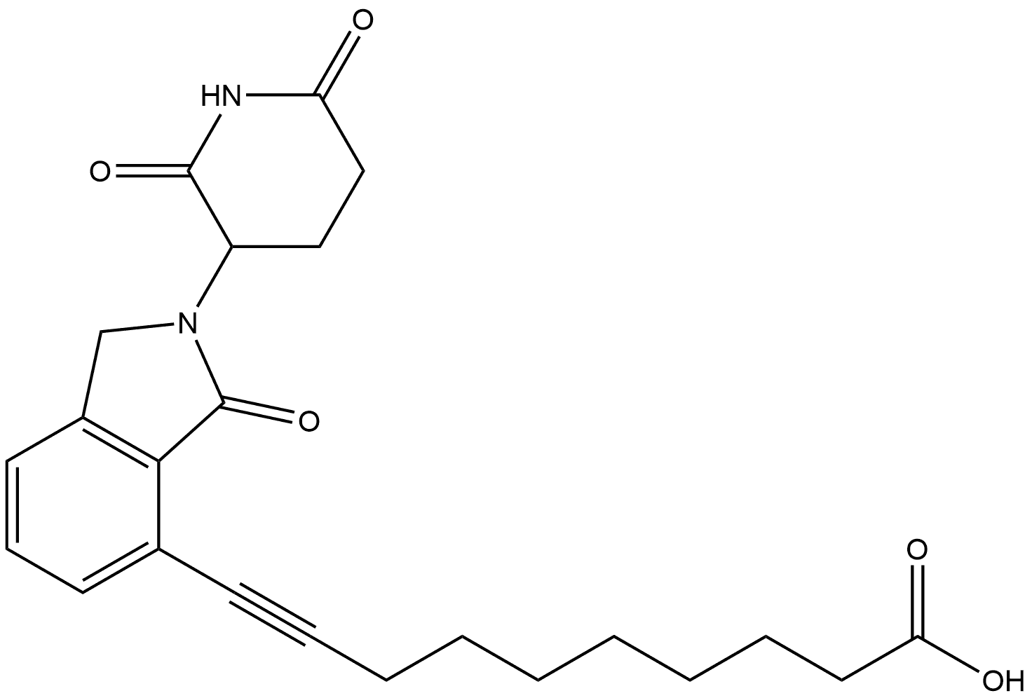 9-Decynoic acid, 10-[2-(2,6-dioxo-3-piperidinyl)-2,3-dihydro-3-oxo-1H-isoindol-4-yl]- (ACI) Structure