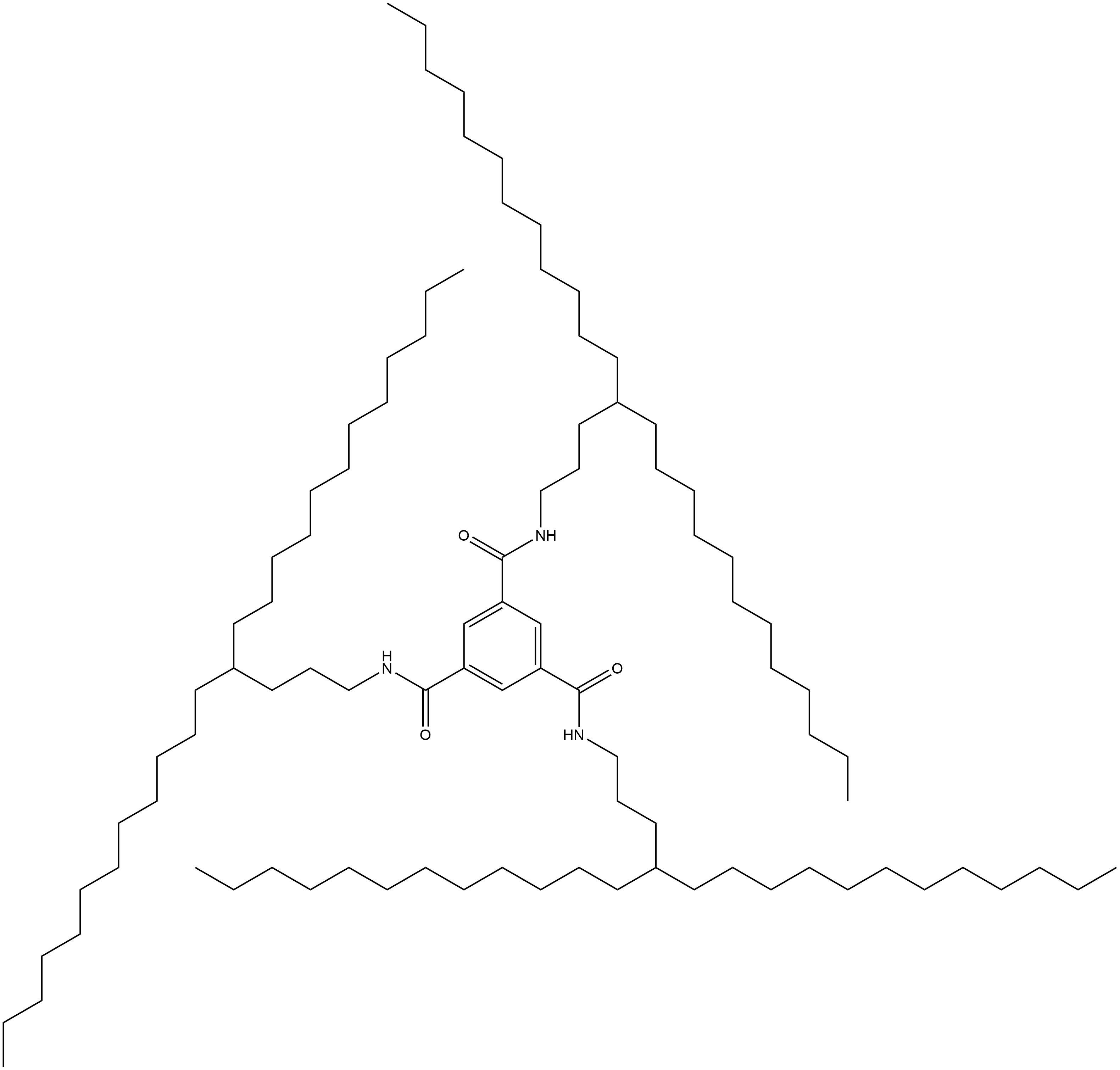 1,3,5-Benzenetricarboxamide, N1,N3,N5-tris(4-dodecylhexadecyl)- Structure