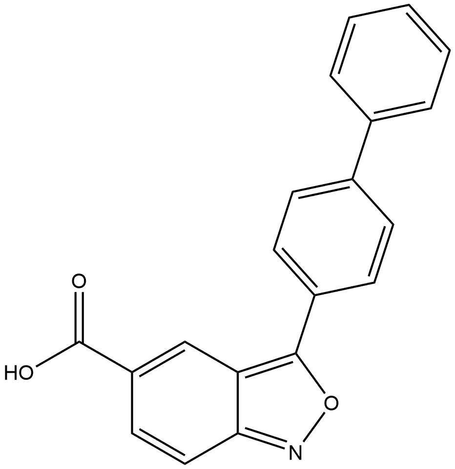 2,1-Benzisoxazole-5-carboxylic acid, 3-[1,1′-biphenyl]-4-yl- Structure