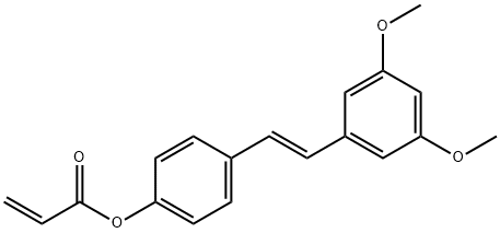 2-Propenoic acid, 4-[(1E)-2-(3,5-dimethoxyphenyl)ethenyl]phenyl ester Structure