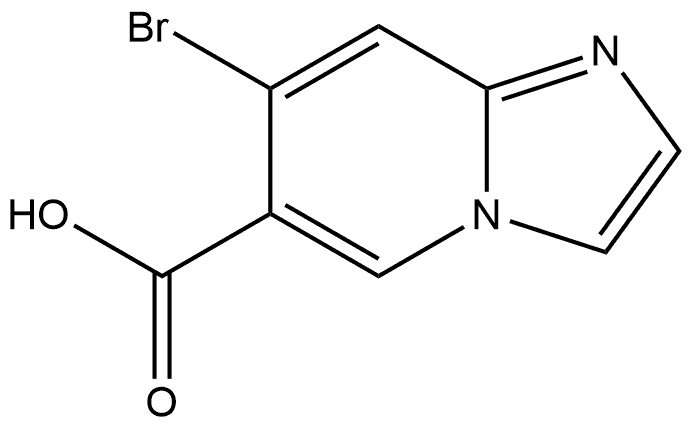 Imidazo[1,2-a]pyridine-6-carboxylic acid, 7-bromo- Structure