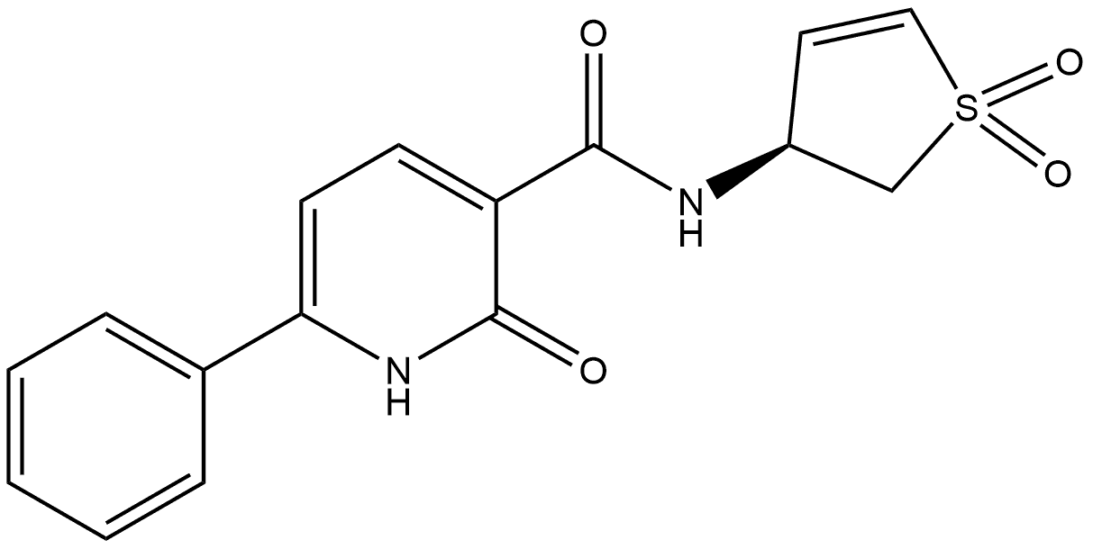 (S)-N-(1,1-dioxido-2,3-dihydrothiophen-3-yl)-2-oxo-6-phenyl-1,2-dihydropyridine-3-carboxamide Structure