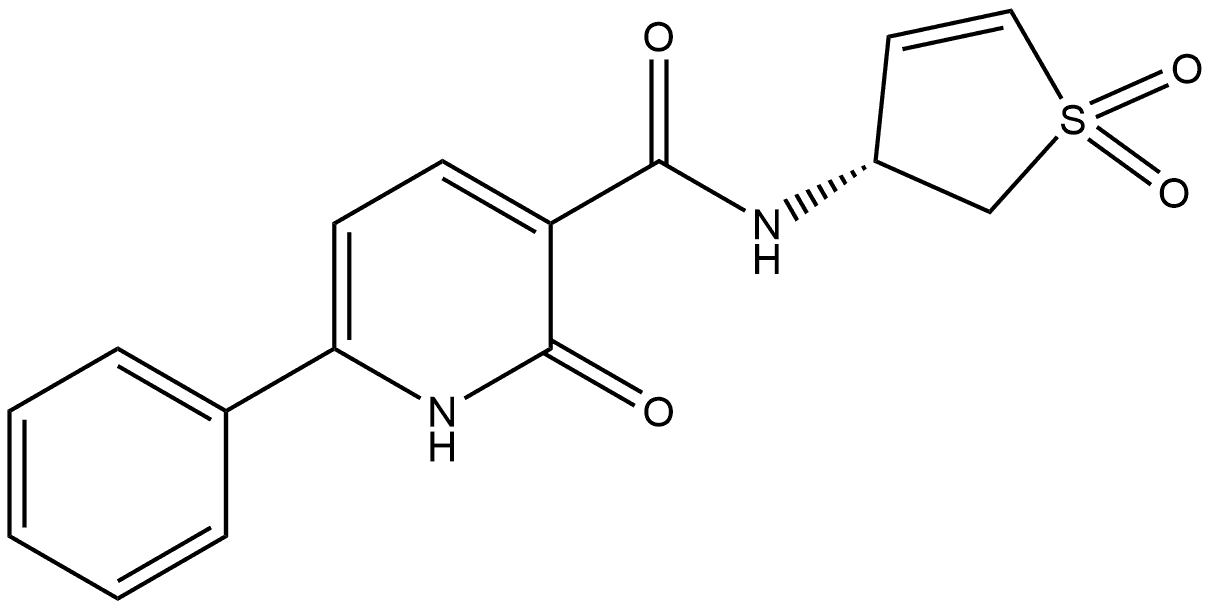 (R)-N-(1,1-dioxido-2,3-dihydrothiophen-3-yl)-2-oxo-6-phenyl-1,2-dihydropyridine-3-carboxamide Structure