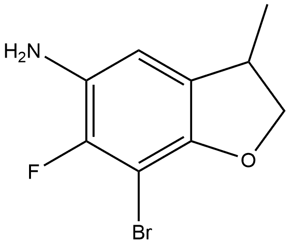 5-Benzofuranamine, 7-bromo-6-fluoro-2,3-dihydro-3-methyl- Structure