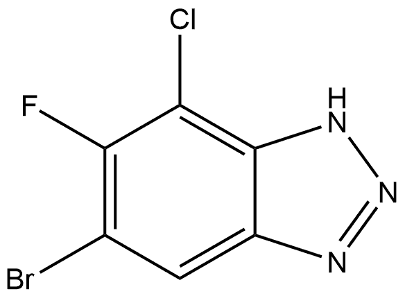 1H-Benzotriazole, 5-bromo-7-chloro-6-fluoro- 구조식 이미지