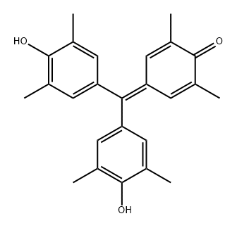 2,5-Cyclohexadien-1-one, 4-[bis(4-hydroxy-3,5-dimethylphenyl)methylene]-2,6-dimethyl- Structure