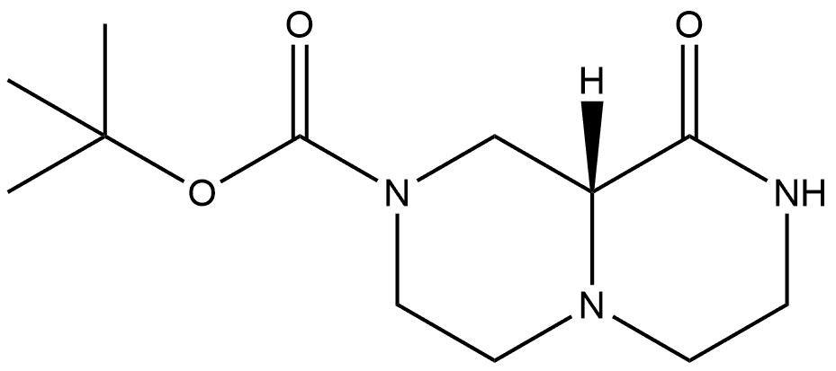 tert-butyl (9aR)-9-oxo-octahydro-1H-[1,4]diazino[1,2-a]pyrazine-2-carboxylate Structure