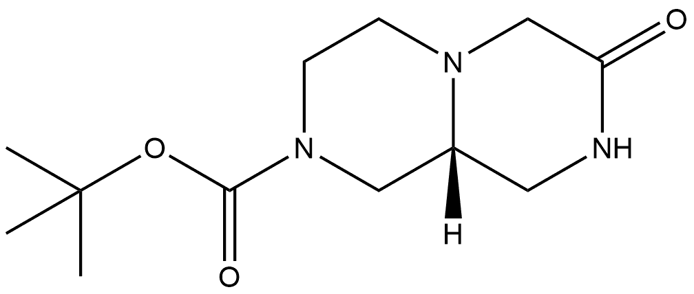 tert-butyl (9aR)-7-oxo-octahydro-1H-[1,4]diazino[1,2-a]pyrazine-2-carboxylate 구조식 이미지