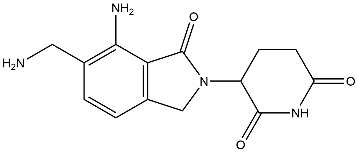 3-(7-Amino-6-(aminomethyl)-1-oxoisoindolin-2-yl)piperidine-2,6-dione 구조식 이미지