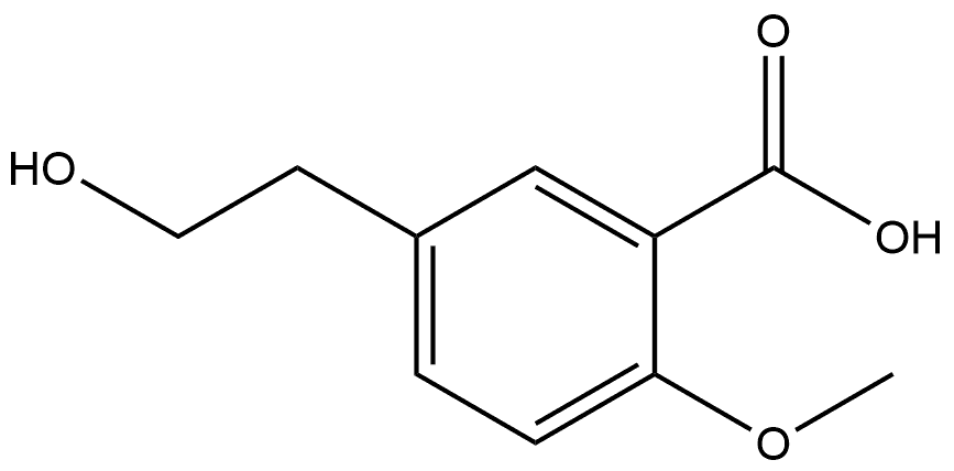 Benzoic acid, 5-(2-hydroxyethyl)-2-methoxy- 구조식 이미지