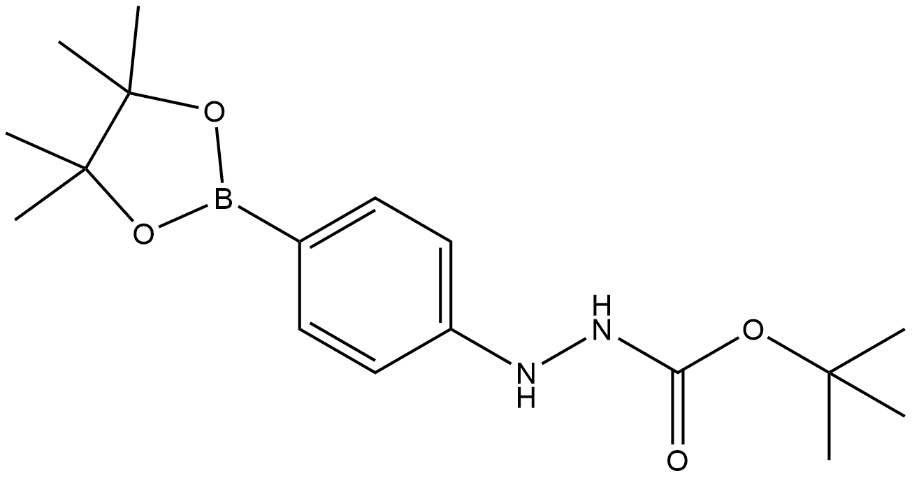 Hydrazinecarboxylic acid, 2-[4-(4,4,5,5-tetramethyl-1,3,2-dioxaborolan-2-yl)phenyl]-, 1,1-dimethylethyl ester Structure