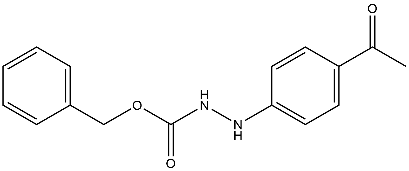 Hydrazinecarboxylic acid, 2-(4-acetylphenyl)-, phenylmethyl ester Structure