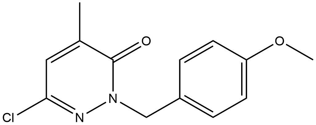 3(2H)-Pyridazinone, 6-chloro-2-[(4-methoxyphenyl)methyl]-4-methyl- 구조식 이미지