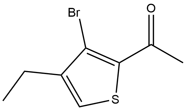 Ethanone, 1-(3-bromo-4-ethyl-2-thienyl)- Structure