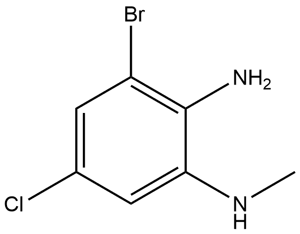 1,2-Benzenediamine, 3-bromo-5-chloro-N1-methyl- Structure