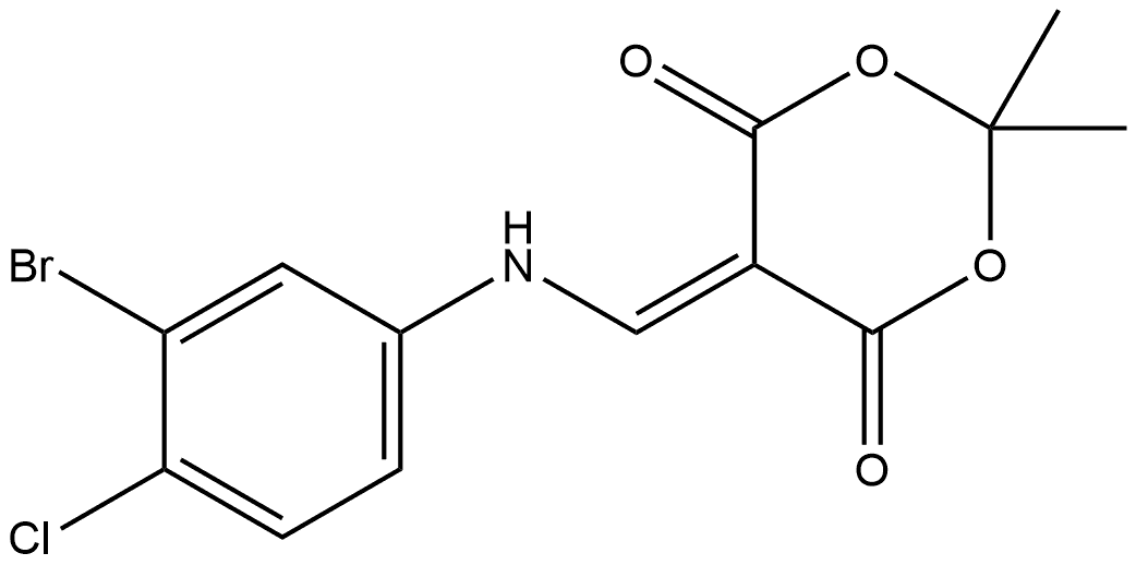 1,3-Dioxane-4,6-dione, 5-[[(3-bromo-4-chlorophenyl)amino]methylene]-2,2-dimethyl- Structure