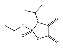 1,3,2-Oxazaphospholidine-4,5-dione, 2-ethoxy-3-(1-methylethyl)-, 2-oxide 구조식 이미지