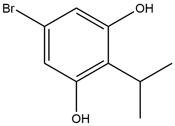 1,3-Benzenediol, 5-bromo-2-(1-methylethyl)- Structure