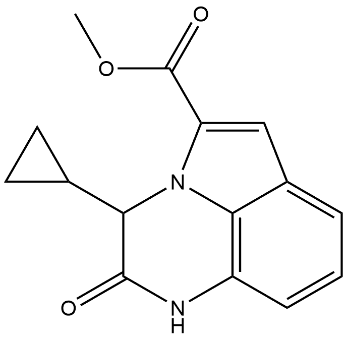 methyl 11-cyclopropyl-10-oxo-1,9-diazatricyclo[6.3.1.04,12]dodeca-2,4(12),5,7-tetraene-2-carboxylate Structure