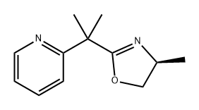 Pyridine, 2-[1-[(4S)-4,5-dihydro-4-methyl-2-oxazolyl]-1-methylethyl]- Structure