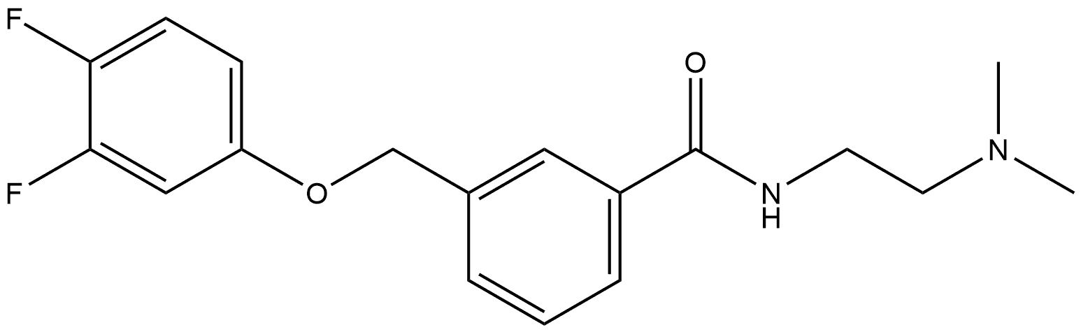 Benzamide, 3-[(3,4-difluorophenoxy)methyl]-N-[2-(dimethylamino)ethyl]- Structure