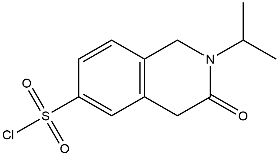 6-Isoquinolinesulfonyl chloride, 1,2,3,4-tetrahydro-2-(1-methylethyl)-3-oxo- 구조식 이미지