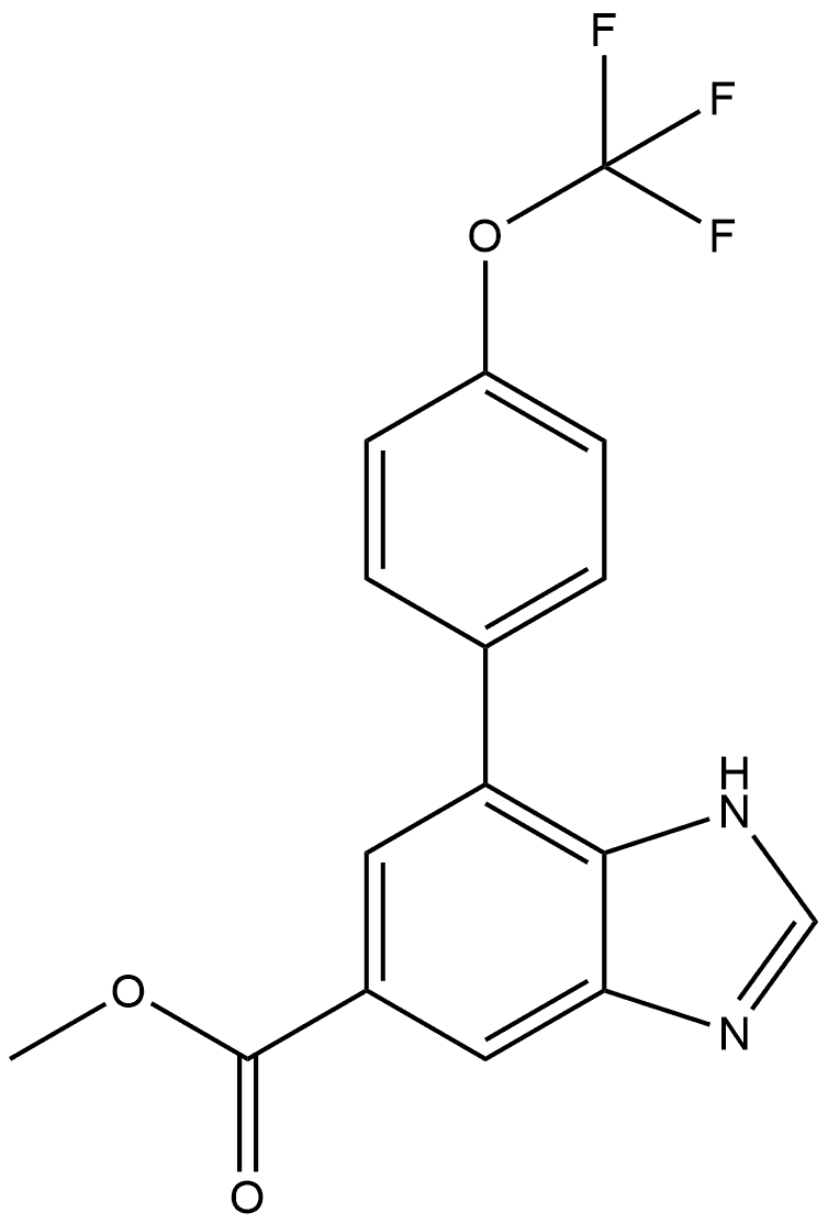 Methyl 4-[4-(Trifluoromethoxy)phenyl]benzimidazole-6-carboxylate Structure