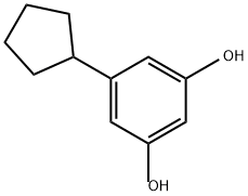 1,3-Benzenediol, 5-cyclopentyl- Structure