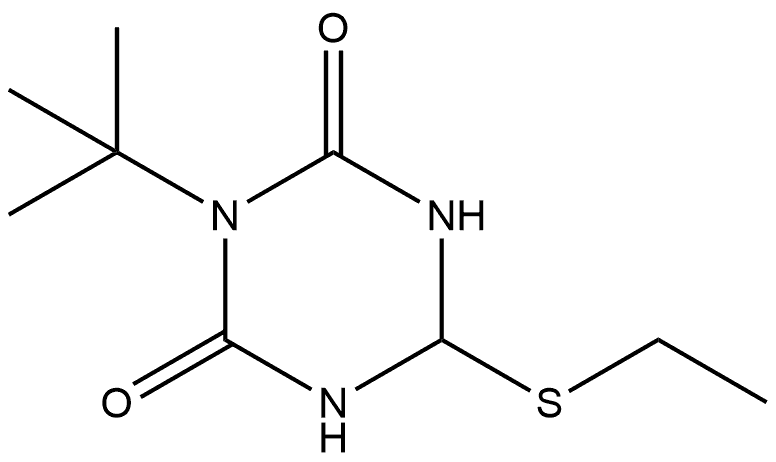 3-(tert-Butyl)-6-(ethylthio)-1,3,5-triazinane-2,4-dione Structure