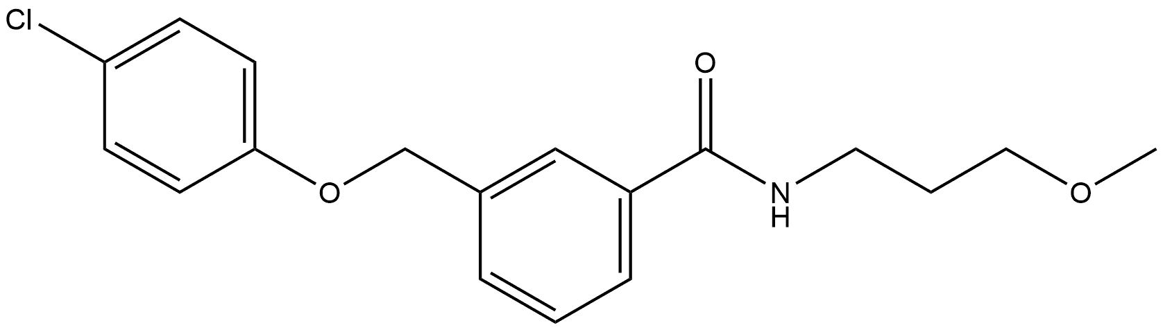 Benzamide, 3-[(4-chlorophenoxy)methyl]-N-(3-methoxypropyl)- Structure