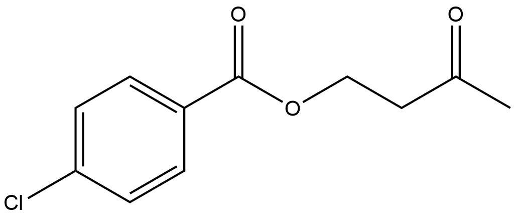 Benzoic acid, 4-chloro-, 3-oxobutyl ester Structure