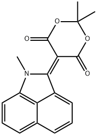 1,3-Dioxane-4,6-dione, 2,2-dimethyl-5-(1-methylbenz[cd]indol-2(1H)-ylidene)- Structure