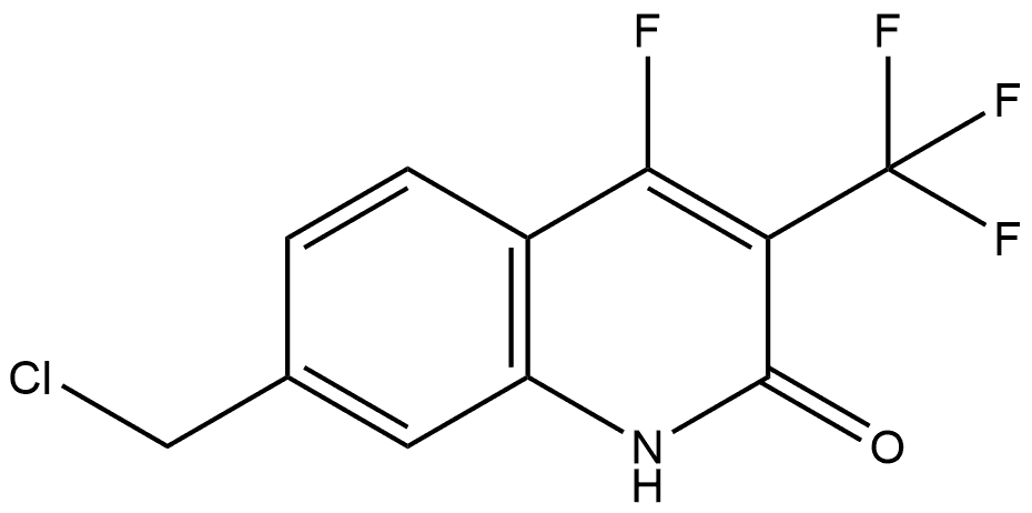 7-(Chloromethyl)-4-fluoro-3-(trifluoromethyl)quinolin-2(1H)-one Structure