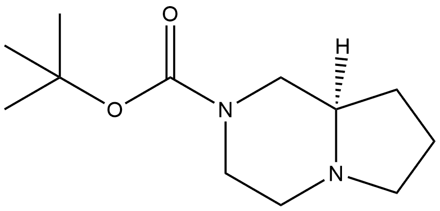 tert-butyl (8aR)-3,4,6,7,8,8a-hexahydro-1H-pyrrolo[1,2-a]pyrazine-2-carboxylate Structure