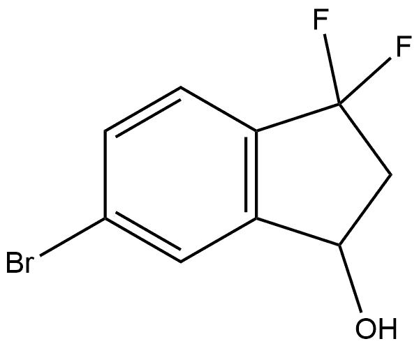 6-bromo-3,3-difluoro-2,3-dihydro-1H-inden-1-ol Structure