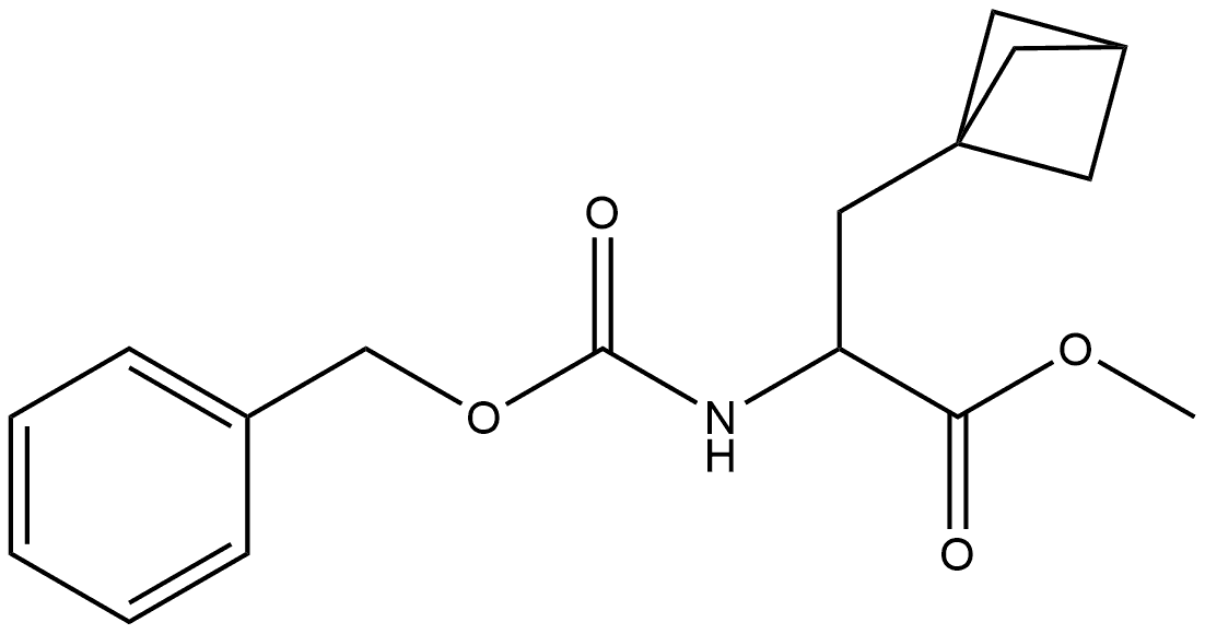 Bicyclo[1.1.1]pentane-1-propanoic acid, α-[[(phenylmethoxy)carbonyl]amino]-, methyl ester 구조식 이미지