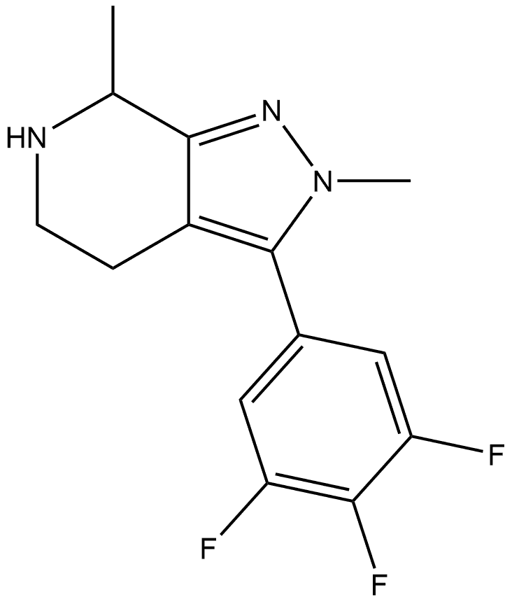 2,7-dimethyl-3-(3,4,5-trifluorophenyl)-4,5,6,7-tetrahydro-2H-pyrazolo[3,4-c]pyridine Structure