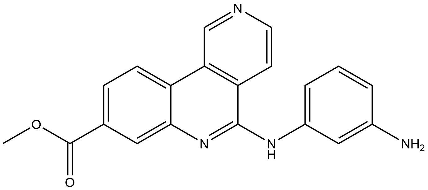 methyl 5-((3-aminophenyl)amino)benzo[c][2,6]naphthyridine-8-carboxylate Structure