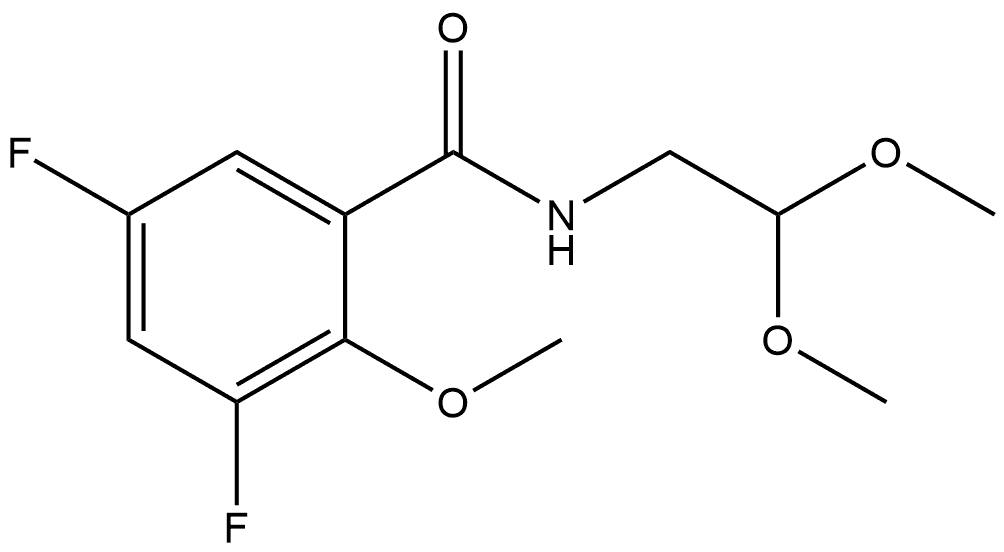 Benzamide, N-(2,2-dimethoxyethyl)-3,5-difluoro-2-methoxy- Structure