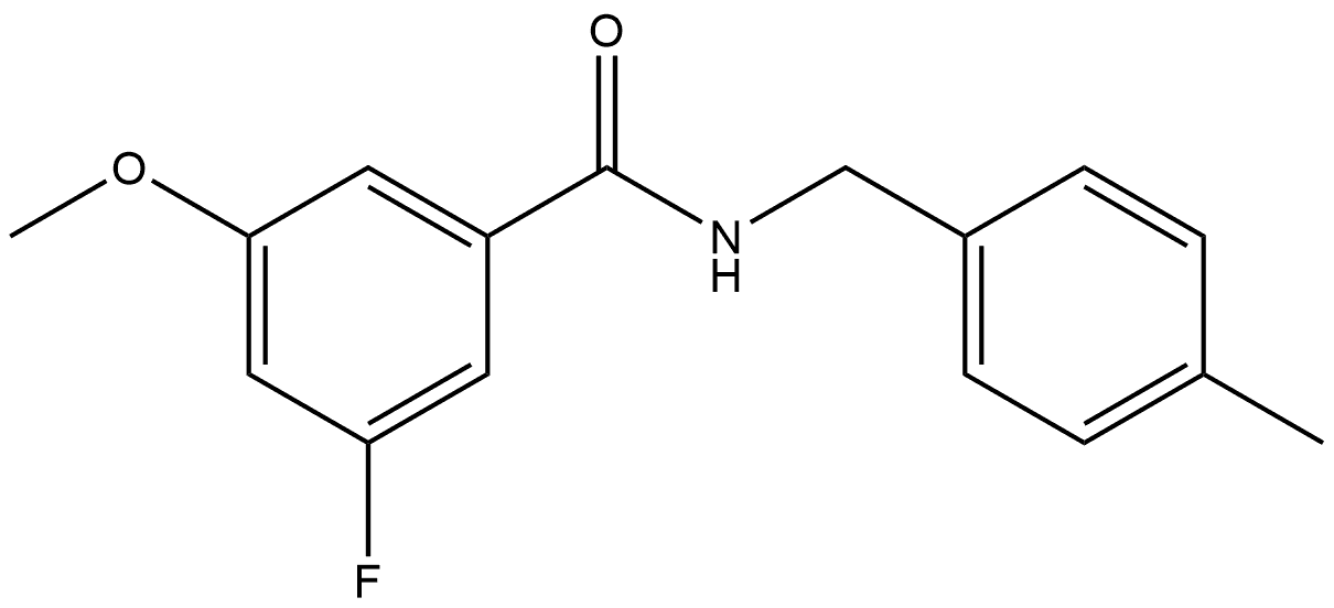 Benzamide, 3-fluoro-5-methoxy-N-[(4-methylphenyl)methyl]- Structure