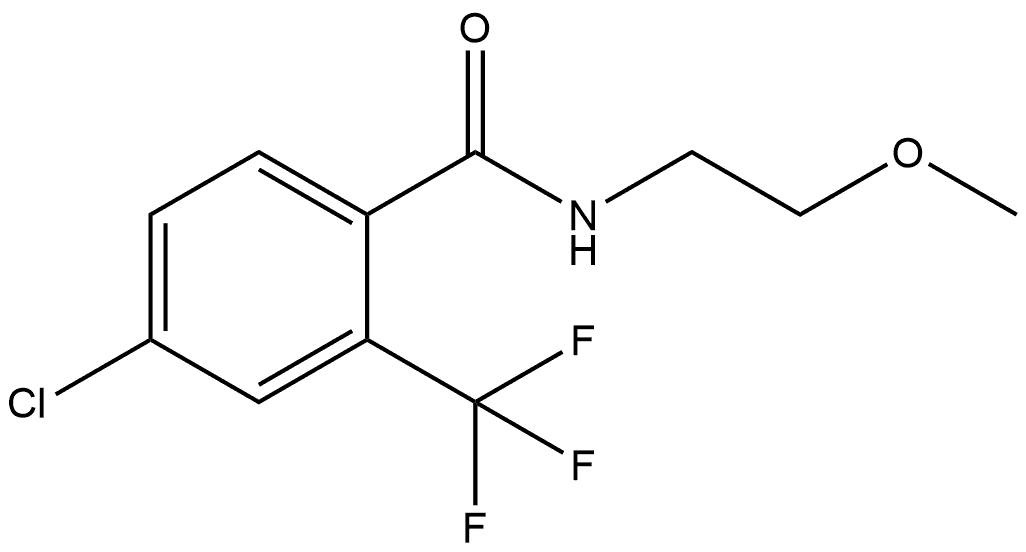 Benzamide, 4-chloro-N-(2-methoxyethyl)-2-(trifluoromethyl)- Structure