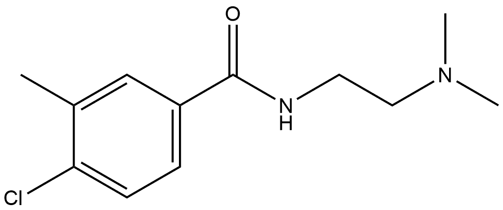 Benzamide, 4-chloro-N-[2-(dimethylamino)ethyl]-3-methyl- Structure