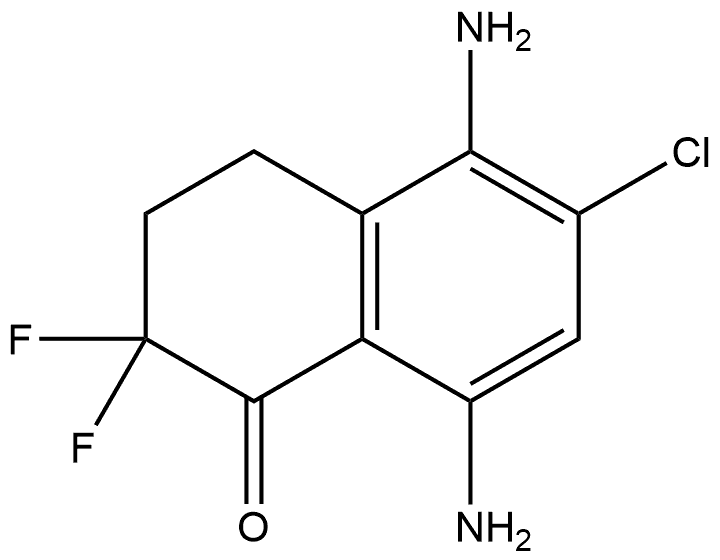 5,8-diamino-6-chloro-2,2-difluoro-1,2,3,4-tetrahydronaphthalen-1-one Structure