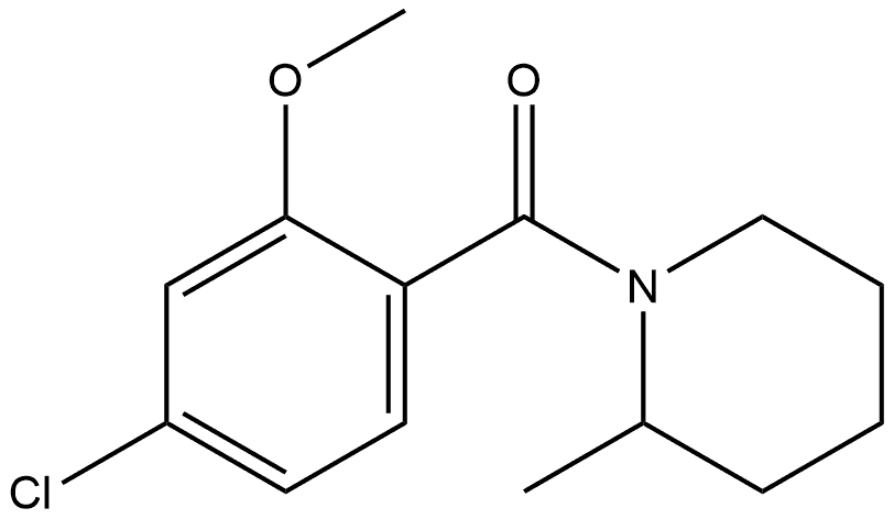 Methanone, (4-chloro-2-methoxyphenyl)(2-methyl-1-piperidinyl)- Structure