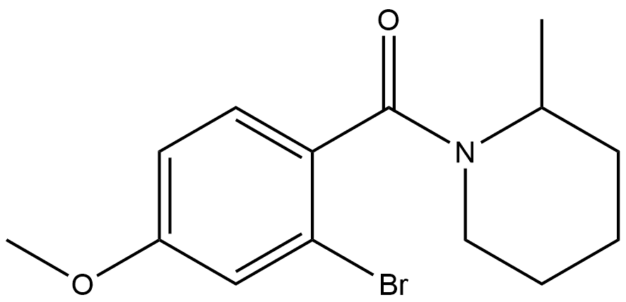Methanone, (2-bromo-4-methoxyphenyl)(2-methyl-1-piperidinyl)- Structure