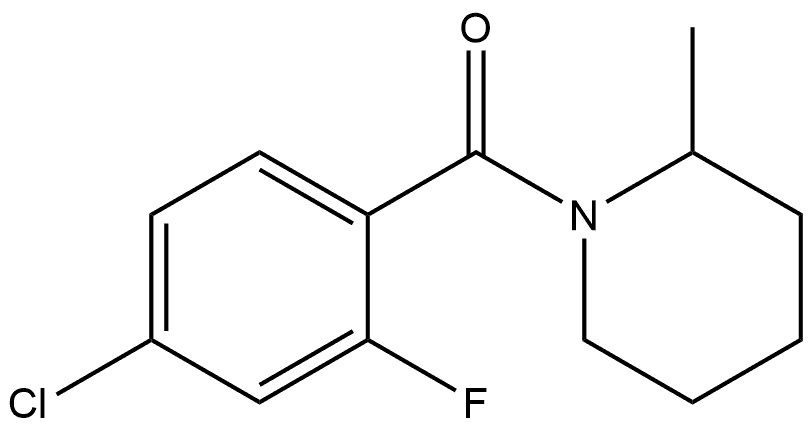 Methanone, (4-chloro-2-fluorophenyl)(2-methyl-1-piperidinyl)- Structure