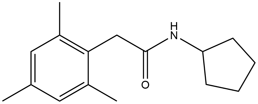 Benzeneacetamide, N-cyclopentyl-2,4,6-trimethyl- Structure