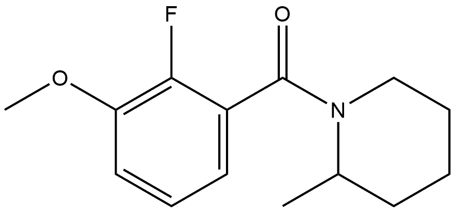 Methanone, (2-fluoro-3-methoxyphenyl)(2-methyl-1-piperidinyl)- Structure