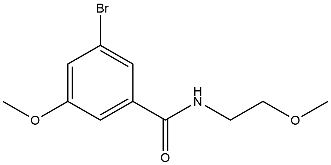 Benzamide, 3-bromo-5-methoxy-N-(2-methoxyethyl)- Structure