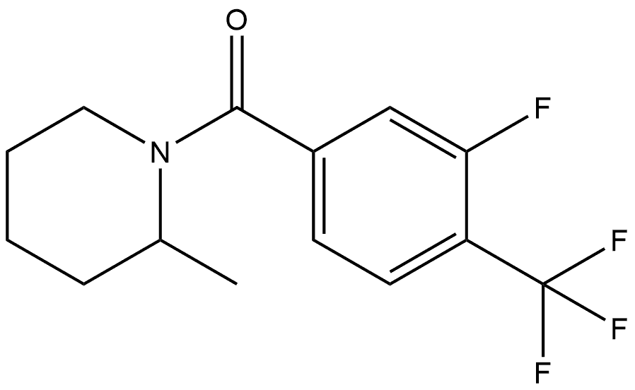 Methanone, [3-fluoro-4-(trifluoromethyl)phenyl](2-methyl-1-piperidinyl)- Structure